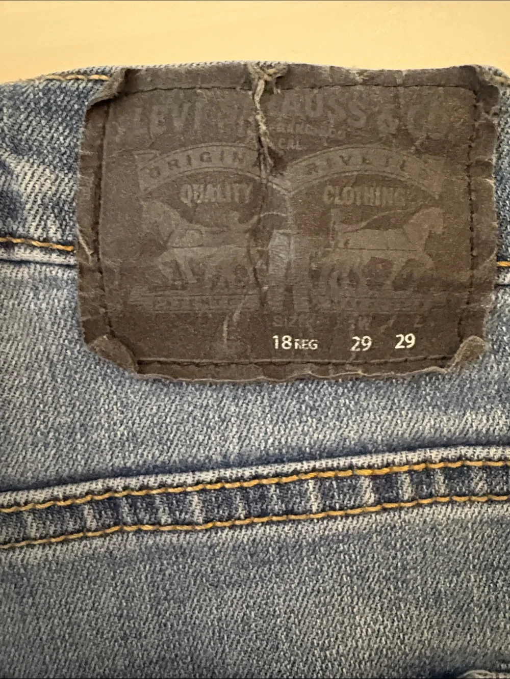 Levis back denim clean